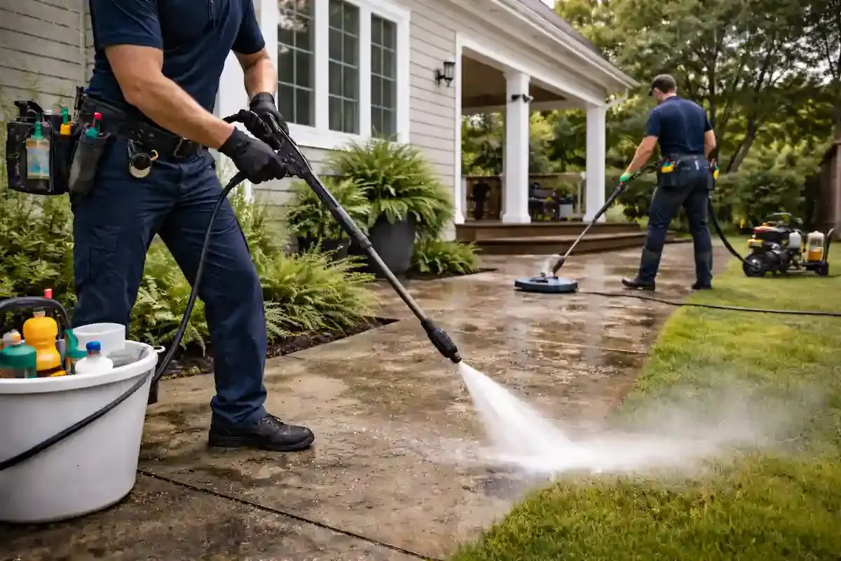 Professional Pressure Washing Services in South Jersey in action